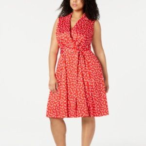 Anne Klein Plus Size Faux-Wrap Dress
